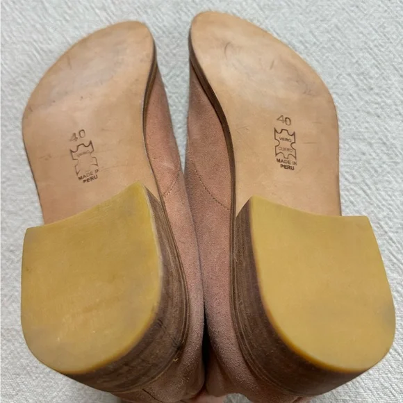Anthropologie Huma Blanco Manuela Peach Suede Lace-Up Booties 10 - Picture 5 of 9